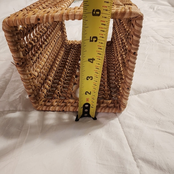 Eclectic Boho Tissue Box | Natural Wicker Tissue Box Cover | Rattan - Picture 6 of 9